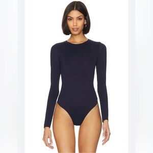 Good American Midnight Blue Long Sleeve Bodysuit